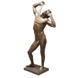 Ian Rank-Broadley, British, b. 1942, Ganymede, a bronze resin sculpture of a stretching man