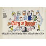 Carry on Doctor, 1963, a film poster, 76 x 101cmtwo tears, one larger to bottom, one to right