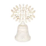 A Mexican silver tree of life bell by Los Ballesteros, the stylised tree with three dimensional