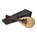 An Italian Il Globo mandolin, 20th century, in a hard case, the mandolin 61cm longPlease refer to