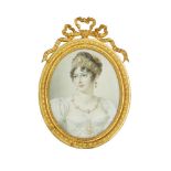 After Francois Gerard, French, 1770-1837, a portrait of Caroline Bonaparte Marat, 19th century,