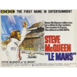 Le Mans, 1971, a film poster, UK Quad, printed by Lonsdale and Bartholomew, 72 x 102cm Note: Le Mans