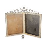 An Edwardian silver folding photograph frame, London c.1905, probably Hewson & Williams, of plain