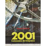 2001 Space Odyssey, 1968, a French film poster entitled 2001 L'Odyssee de L'Espace, printed by