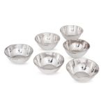 A set of six Scottish George V Britannia silver finger bowls, Edinburgh c.1911, Fenton, Russell & Co