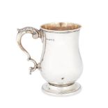 A silver tankard, Birmingham c.1929, Elkington & Co Ltd., of baluster form and acanthus leaf