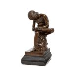 A French bronze model of Spinario, c.1880, After the Antique, cast by Ferdinand Barbedienne,
