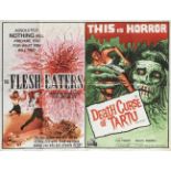 The Flesh Eaters/Death Curse of Tartu, 1964/1966, a double bill poster, printed by Electric (Modern)
