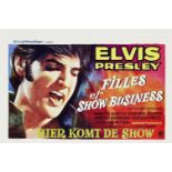 Elvis Presley, a French film poster for the Trouble with girls, 1969, entitled Filles et Show