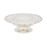 An Art Deco silver circular bowl, Sheffield c.1931, Mappin & Webb, the interior with petal