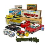 A Dinky Supertoys 660 Tank transporter, with a Centurion tank, models 650 and 651, both boxed,