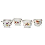 A set of four Meissen wine coolers, various dates from 19th/early 20th century, each with twin