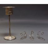 A silver plated wine cooler, mid/late 20th century, in the form of a top hat in a stand, 79cm