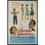 The Courtship of Eddie's father, 1963, a film poster, framed, 103 x 68cm, together with other