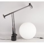An Artemide Tizio table lamp, after a design by Richard Sapper, 96cm high, together with a white