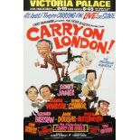 Carry on London, a theatre poster for a revue at the Victoria Palace London, 51 x 31.5cmPlease refer