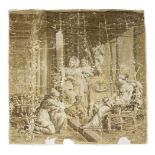 A French Neo-Classical en grisaille wallpaper panel, 19th century, by Dufour et Cie, Paris,