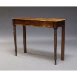 A mahogany side table, 19th Century and later, the rectangular top above single frieze drawer, on