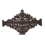 A large Burmese pierced hardwood plaque, possibly an architectural element, late 19th/early 20th