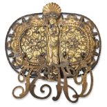 A Continental silver-gilt ecclesiastical buckle, probably Spanish, 18th/19th century, of oval form