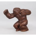 A bronze model of a boxer, 21st century, signed to the base, Pomeroy 2001 AP, 32cm highPlease