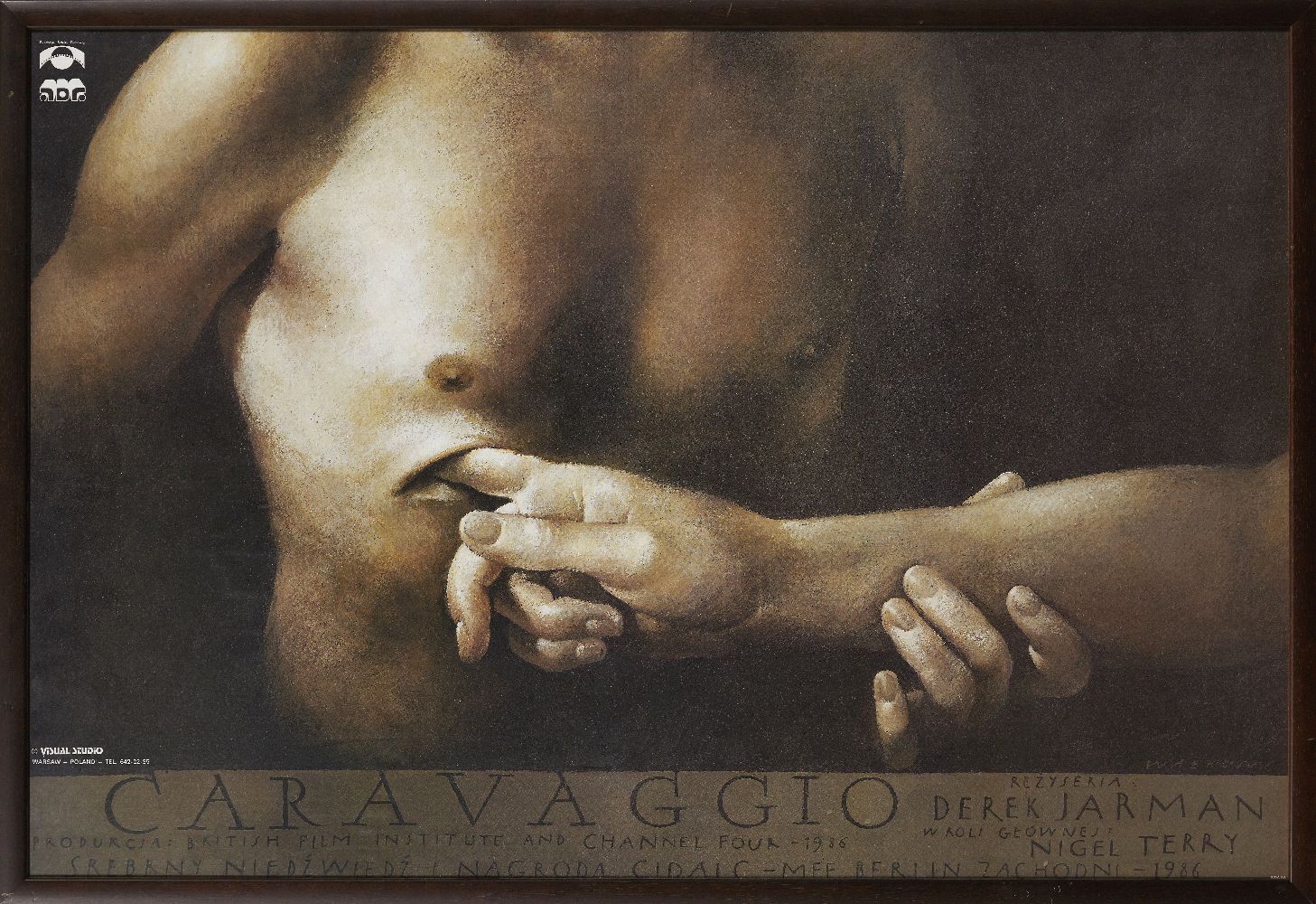 Caravaggio (1986), a Polish film poster, framed and glazed, 66 x 96.5cm Note: The original art - Image 2 of 2