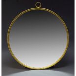 A modern gilt metal circular wall mirror, of recent manufacture, 90cm diameterPlease refer to