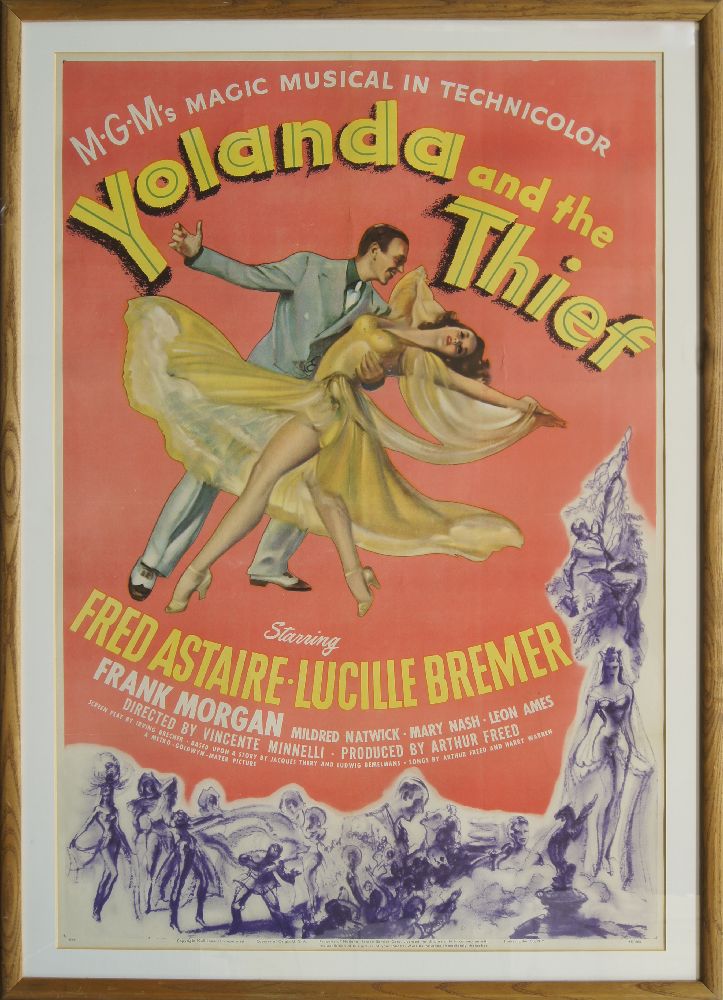 Yolanda and the thief, 1945, a film poster, printed by Tooker Litho. Co, New York, framed and