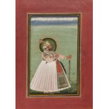 Portrait of Maharana Sangram Singh (r. 1710-1734AD.), Mewar, Rajasthan, 19th century, opaque