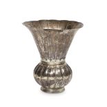 A rare Dutch Colonial silver spittoon, Indonesia, Batavia, circa 18th century, on a short foot,