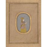 A Provincial Mughal portrait of a young woman, possibly from the Bhil tribe, Lucknow, India, early