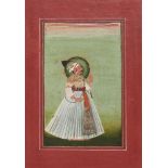 Portrait of a nobleman, Mewar, Rajasthan, 19th century, opaque pigments on paper heightened with