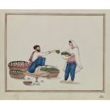 Three Sikh watercolours depicting Punjab trades, from a dispersed album, Lahore, circa 1860,