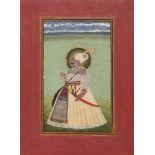 Portrait of Babo Ghuman Singh Ranawat of Jaipur, Mewar, Rajasthan, 19th century, opaque pigments