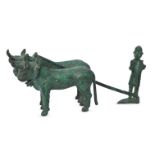 A bronze model of a farmer ploughing with bulls, Anatolia, 2nd millennium B.C, 21.5cm. long