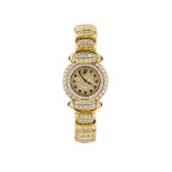 A ladys' 18ct gold and diamond quartz wristwatch, by Audemars Piguet, the diamond-set circular