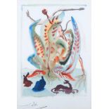 Salvador Dalí, Spanish 1904-1989- Canto 23: Gluttony (M.& L. 1095), 1960; lithograph in colours on