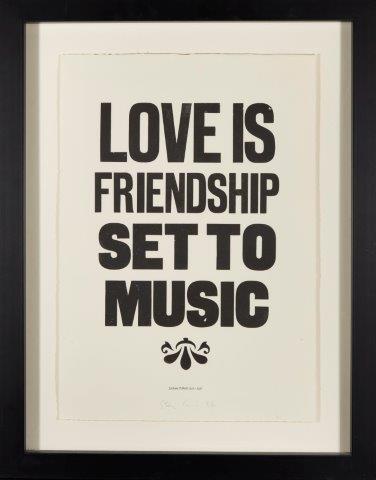 Stephen Kenny, American b.1962- Love is Friendship Set to Music (Jackson Pollock); screenprint on - Image 2 of 2