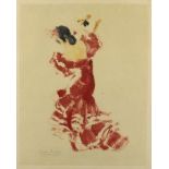 After Roc Riera Rojas, Spanish 1913-1992- Flamenco dancers; collotypes printed in colours, three,