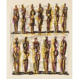 Henry Moore OM CH FBA, British 1898-1986- Thirteen Standing Figures [Cramer 41], 1958; lithograph in