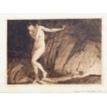 Sir William Russell Flint RA, Scottish 1880-1969- Eve, 1930; drypoint etching in black-brown tone on