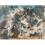 Eugene Berman, Russian/American 1899-1972- Leptis Magna - Medusa in blu e arancio,1969; lithograph