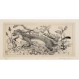 Charles H A Chaplin, British 1907-1987- Stoat, 1950; etching on wove paper, signed with monogram