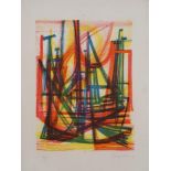 Terry Haass, Czech/French 1923-2016- Abstract composition; lithograph printed in colours on wove