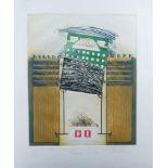 French School, late 20th century- Untitled, 1981; two etchings with aquatint in colours on wove,