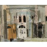 John Piper CH, British 1903-1992- Chiesa Della Salute, 1959; screenprint on Sanderlin fabric,