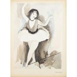 Marie Laurencin, French 1883-1956- Woman on a tightrope; lithograph in colours, printed signature,