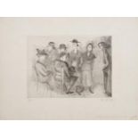 Edouard Joseph Goerg, Australian/French 1893-1969- Waiting room, 1923; etching on laid, signed,