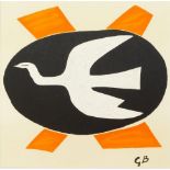 Georges Braque, French 1882-1963- L'Oiseau, from Derrière le Miroir, (cover), 1958; lithograph in