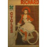 Fernand Fernel, Belgian/French 1872-1934- Richard Cycles, circa 1930; vintage lithographic poster in